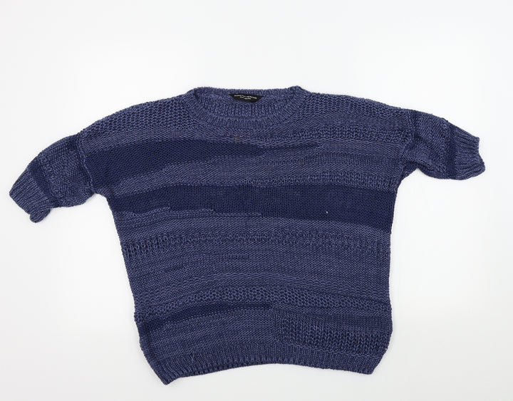 Dorothy Perkins Womens Blue Striped Pullover Jumper Size 14