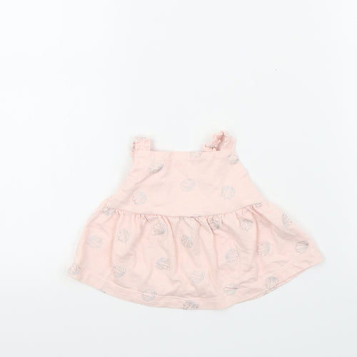 George Girls Pink Colourblock  Basic T-Shirt Size 2-3 Years