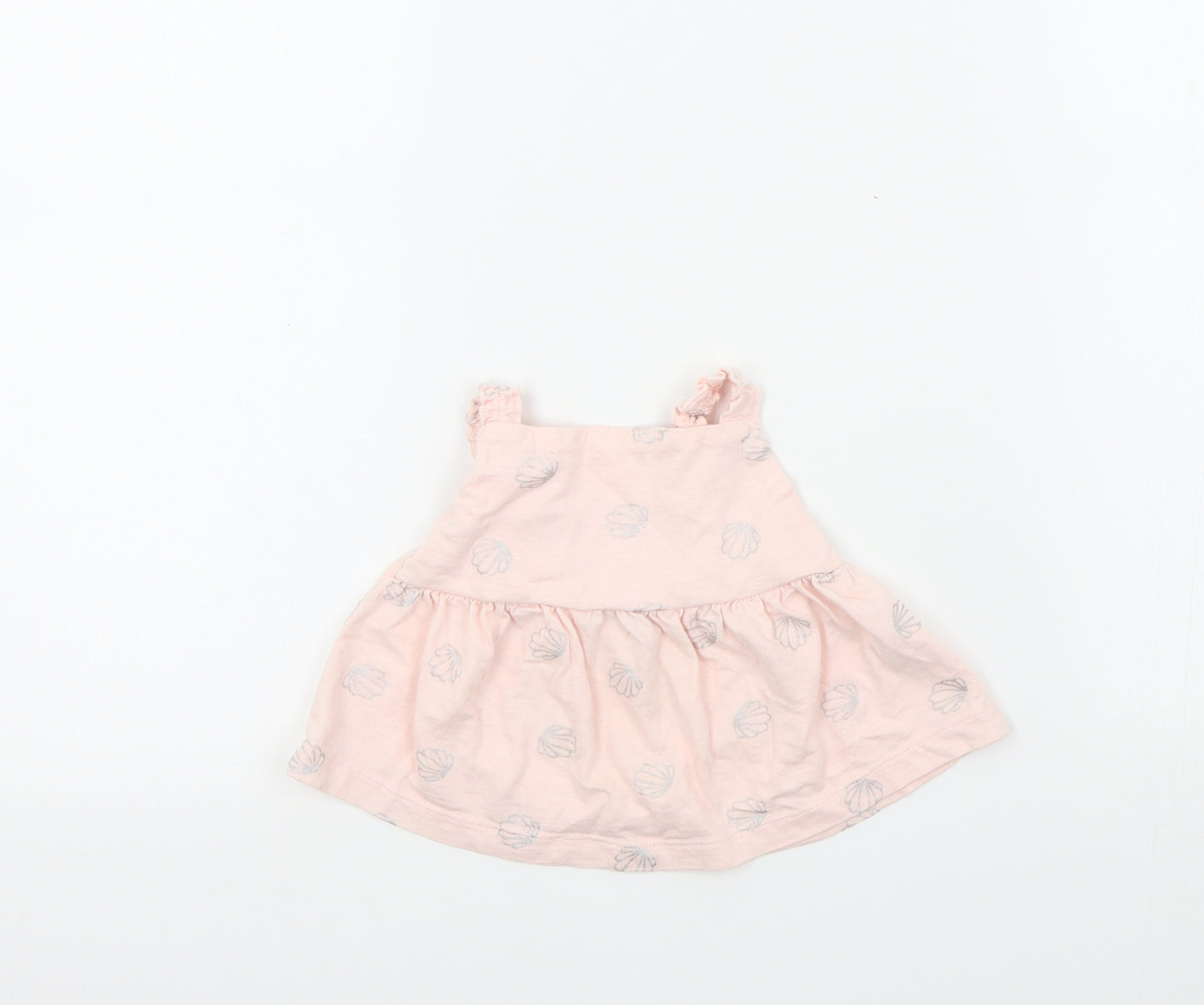 George Girls Pink Colourblock  Basic T-Shirt Size 2-3 Years