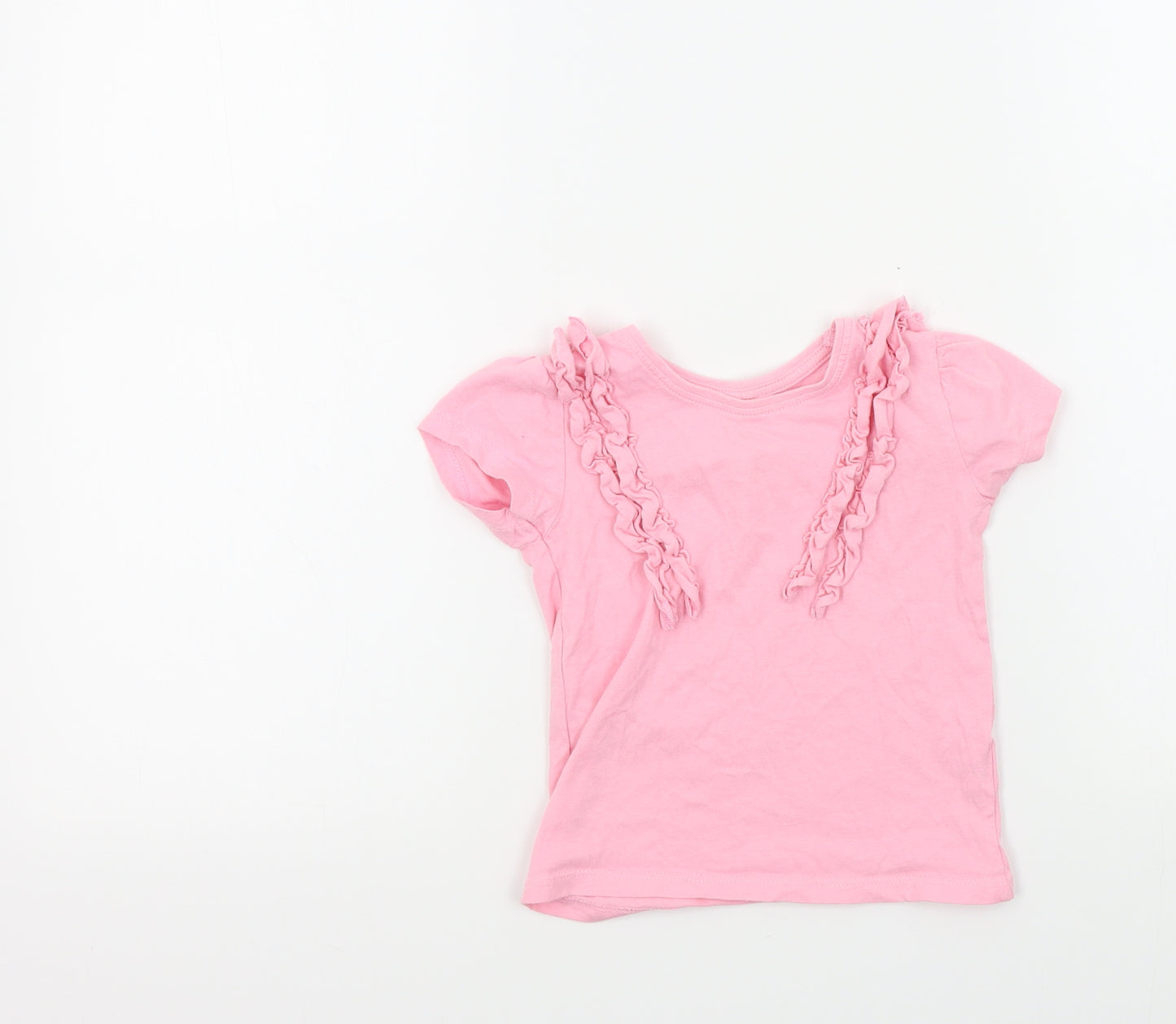 Primark Girls Pink Colourblock  Basic T-Shirt Size 2-3 Years