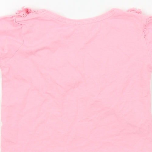 Primark Girls Pink Colourblock  Basic T-Shirt Size 2-3 Years