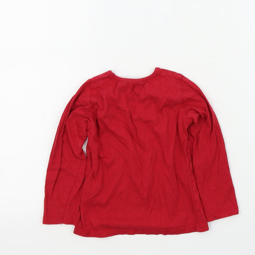 PEP&CO Girls Red Colourblock  Basic T-Shirt Size 2-3 Years