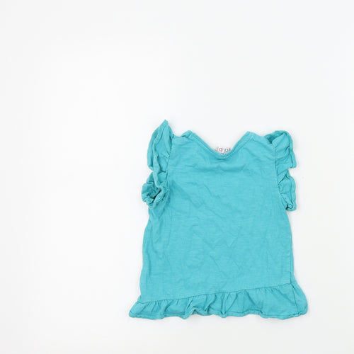 MINI CUB Girls Blue Colourblock  Basic T-Shirt Size 2-3 Years