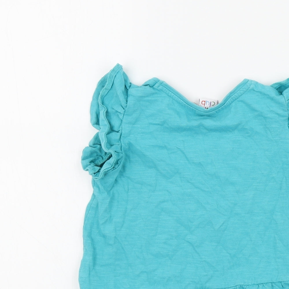 MINI CUB Girls Blue Colourblock  Basic T-Shirt Size 2-3 Years