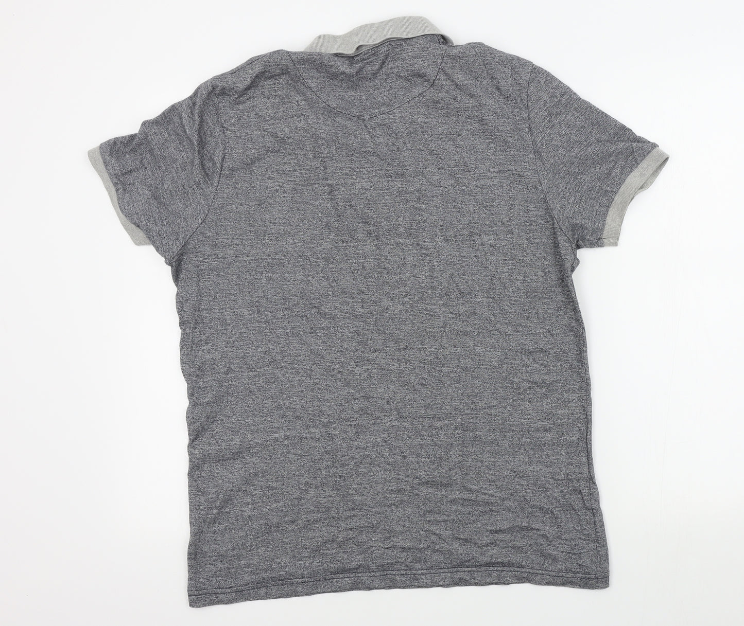 Officers Club Mens Grey Colourblock   Polo Size M
