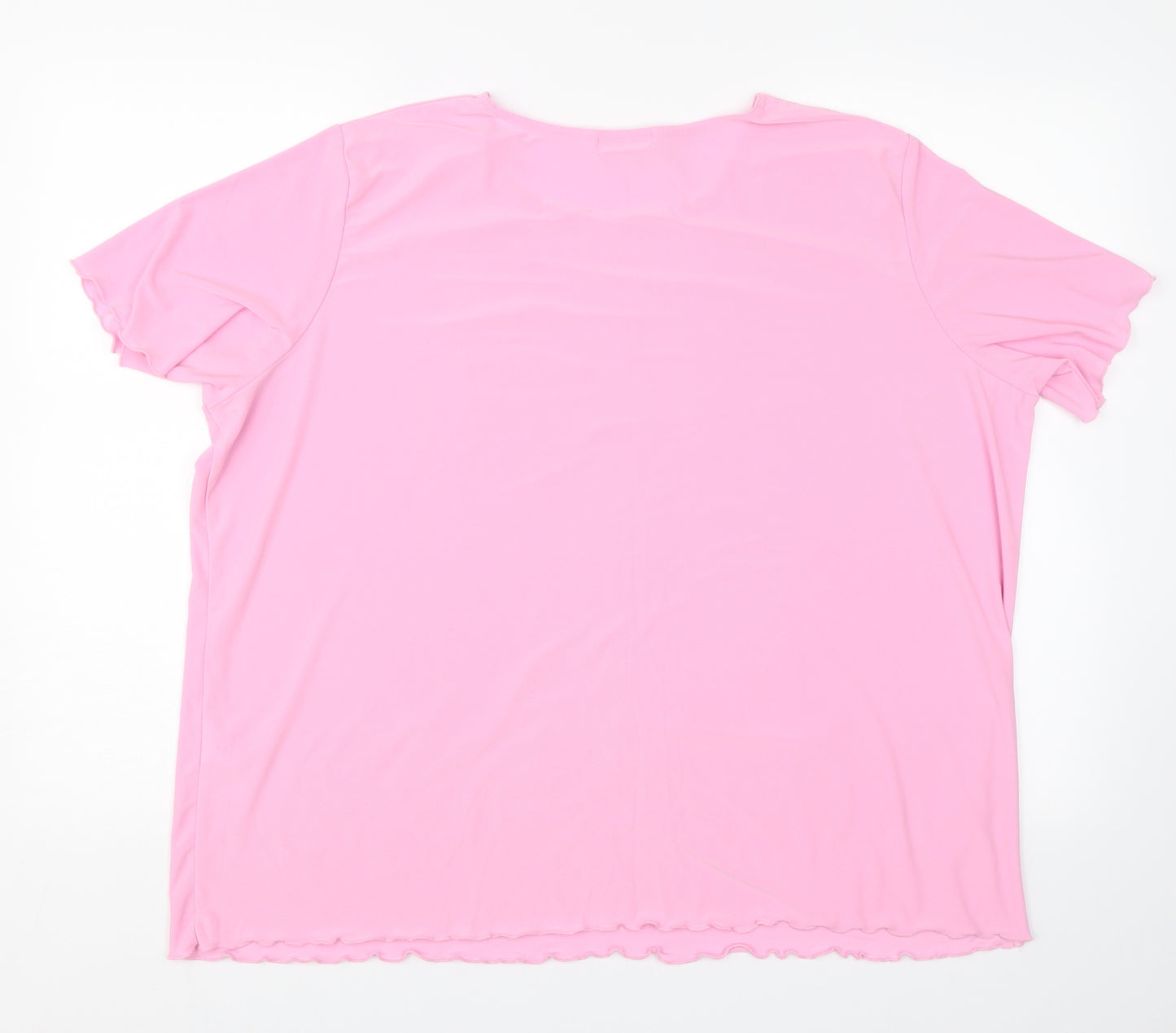 Damart Womens Pink Floral  Basic T-Shirt Size 2XL