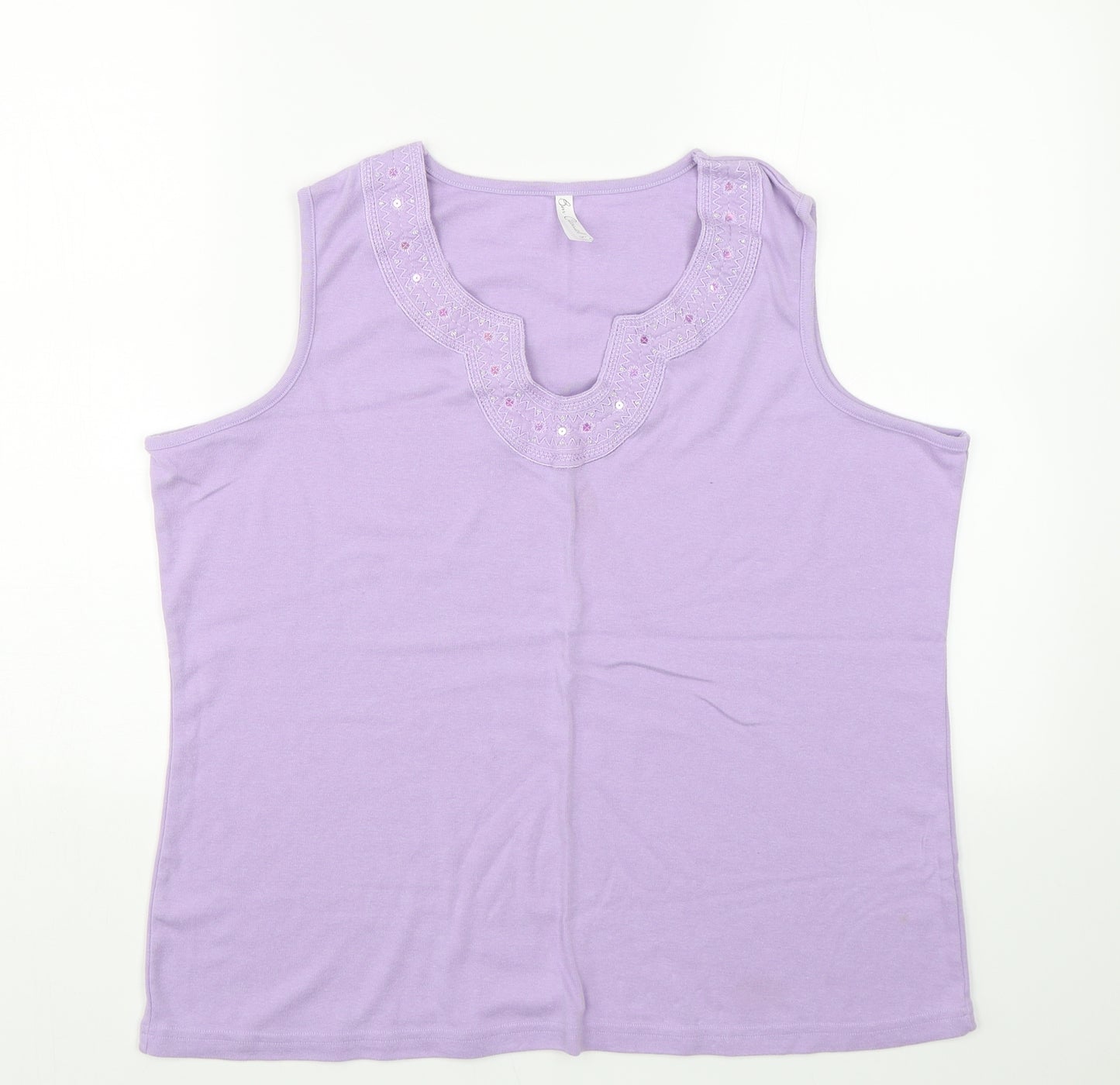 BM Womens Purple   Basic Tank Size XL