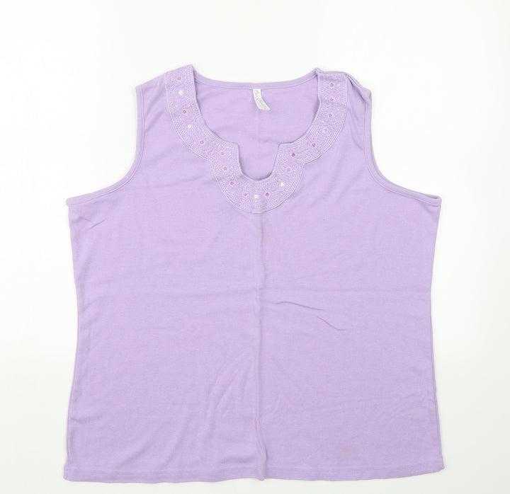 BM Womens Purple   Basic Tank Size XL