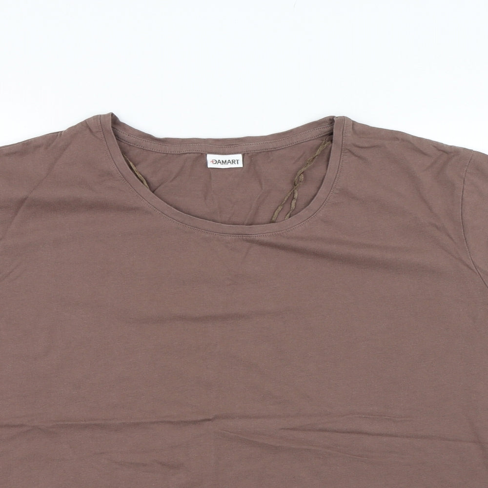 Damart Womens Brown   Basic T-Shirt Size 2XL