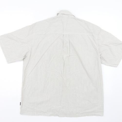 Boxfresh Mens White Striped   Button-Up Size L