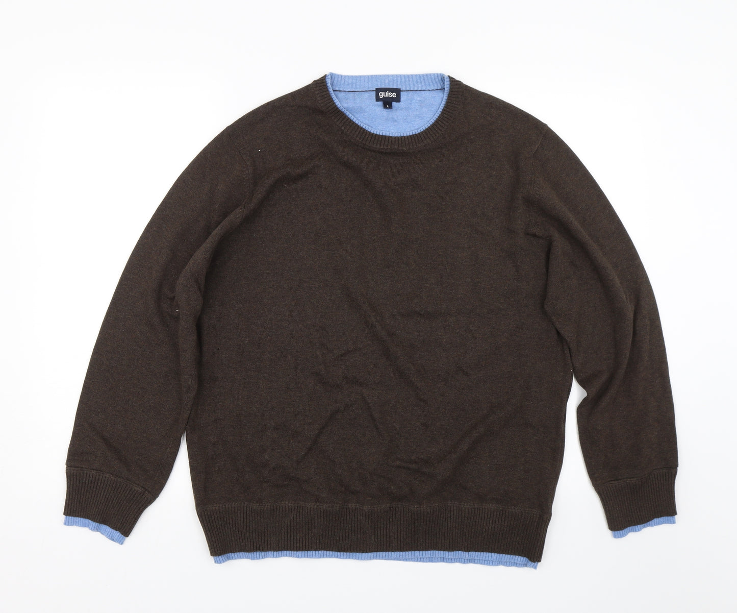 guise Mens Brown   Pullover Jumper Size L