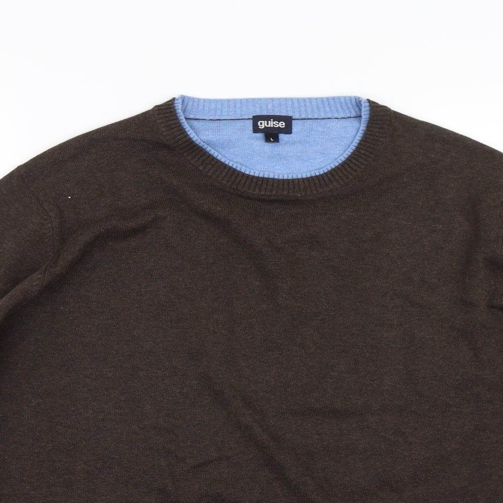 guise Mens Brown   Pullover Jumper Size L