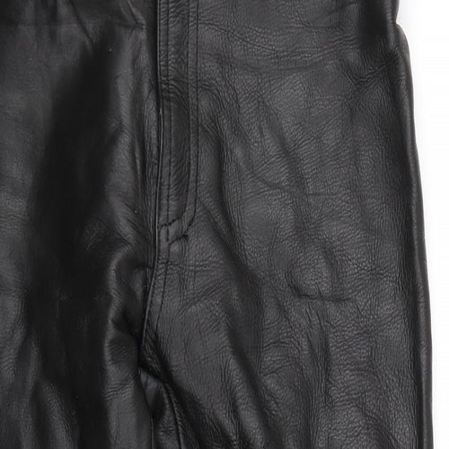 Preworn Mens Black   Trousers  Size 32 L26 in - Genuine Leather