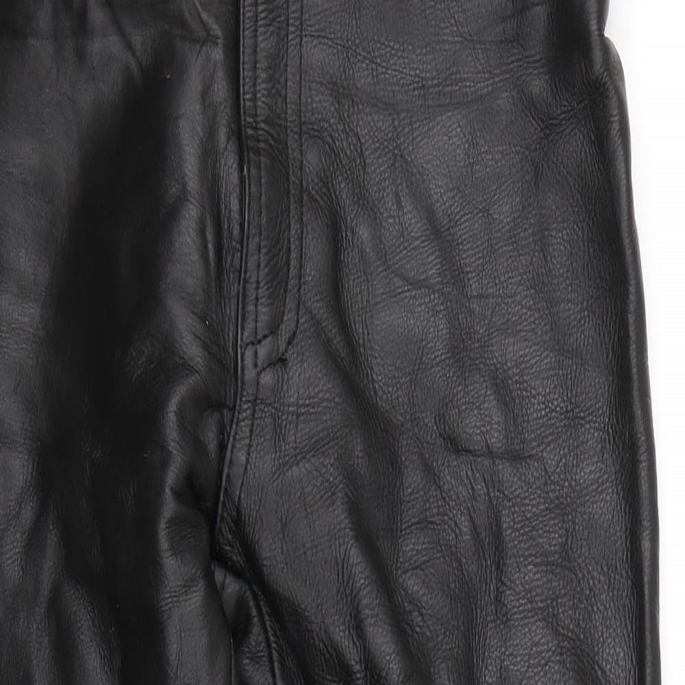 Preworn Mens Black   Trousers  Size 32 L26 in - Genuine Leather