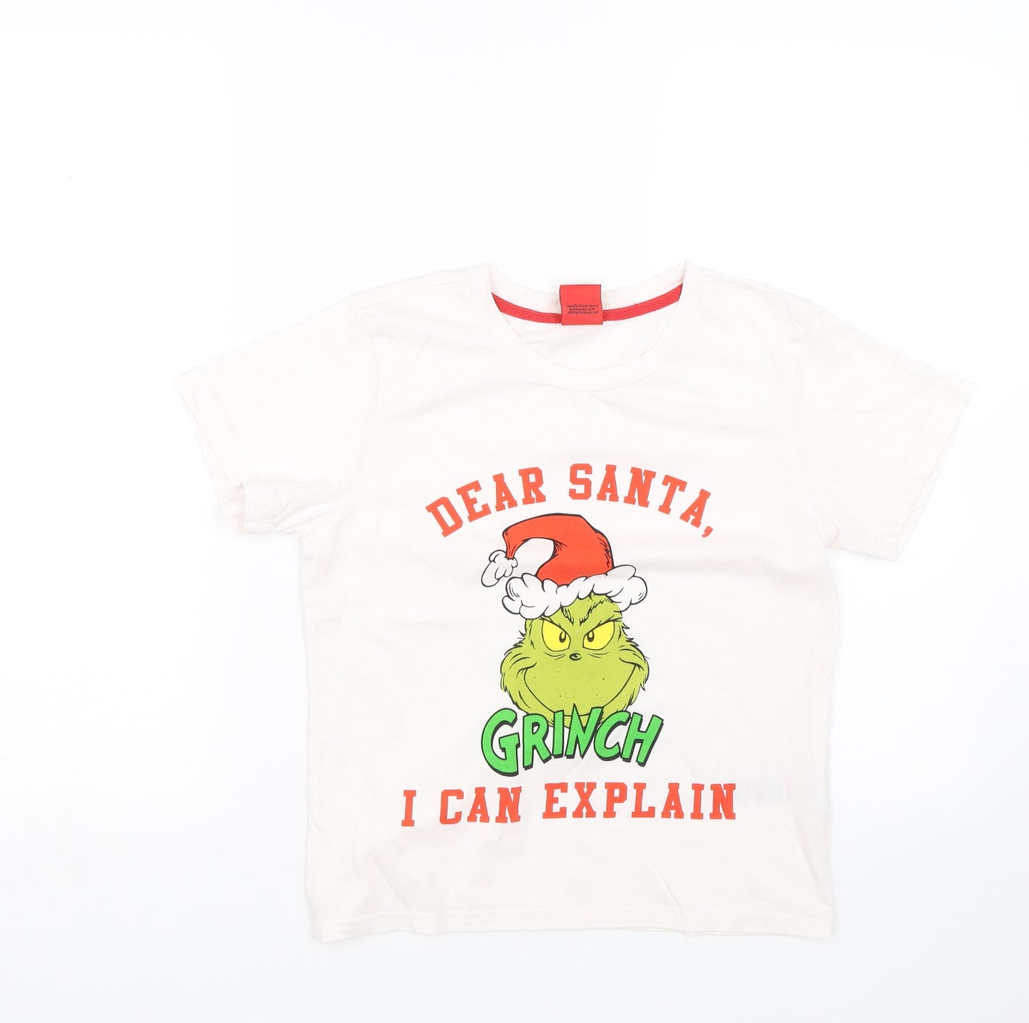 The Grinch Boys White   Basic T-Shirt Size 8 Years