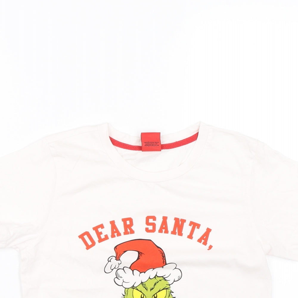 The Grinch Boys White   Basic T-Shirt Size 8 Years