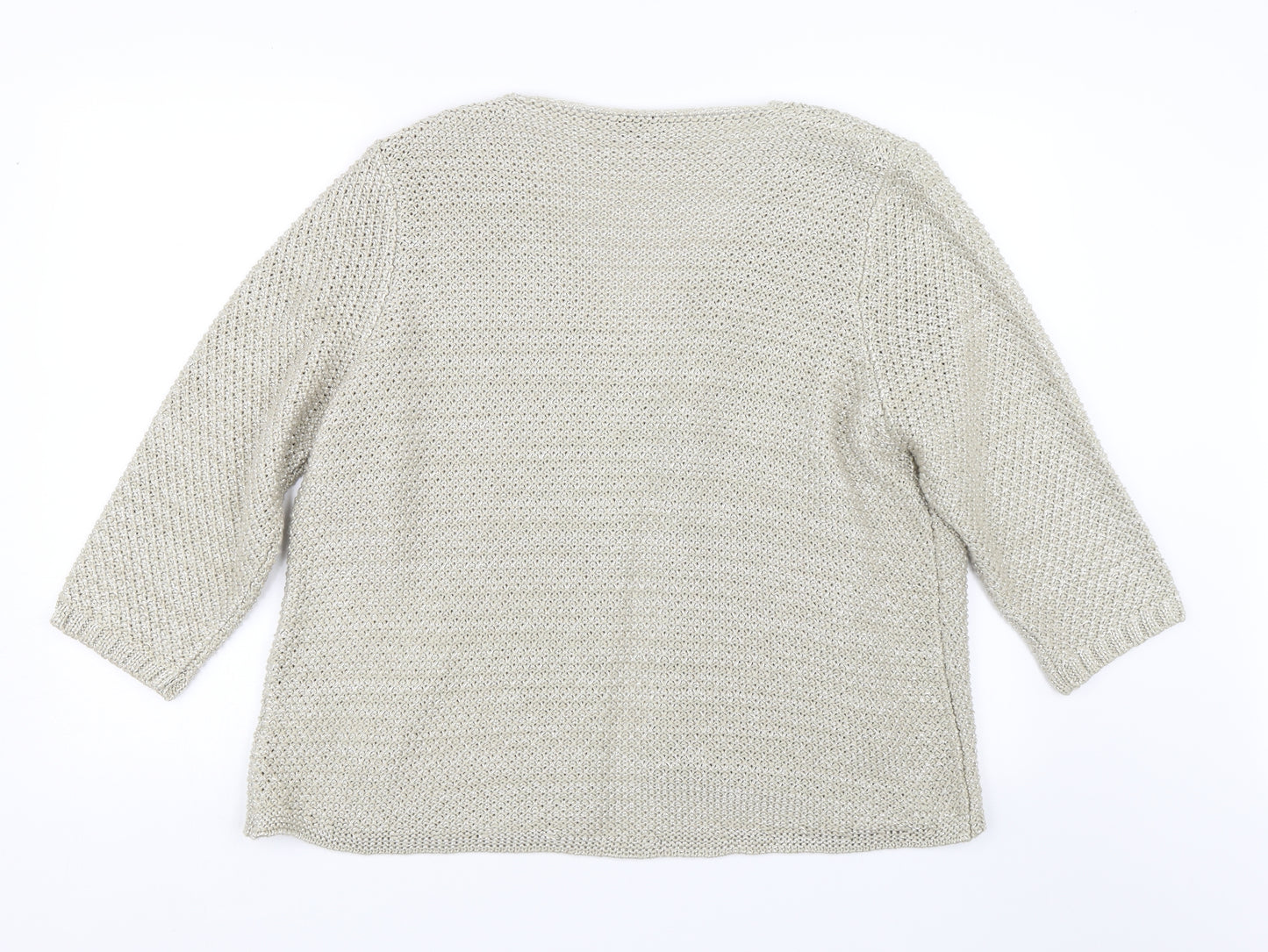 M&S Womens Beige   Cardigan Jumper Size 20