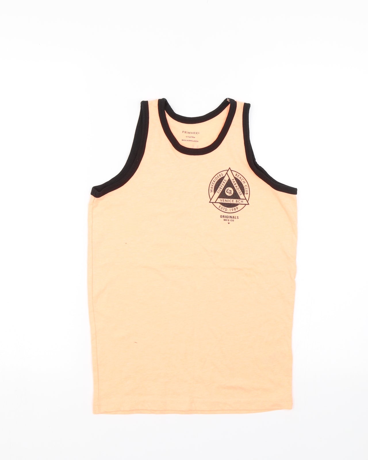 Primark Boys Orange   Basic Tank Size 10-11 Years