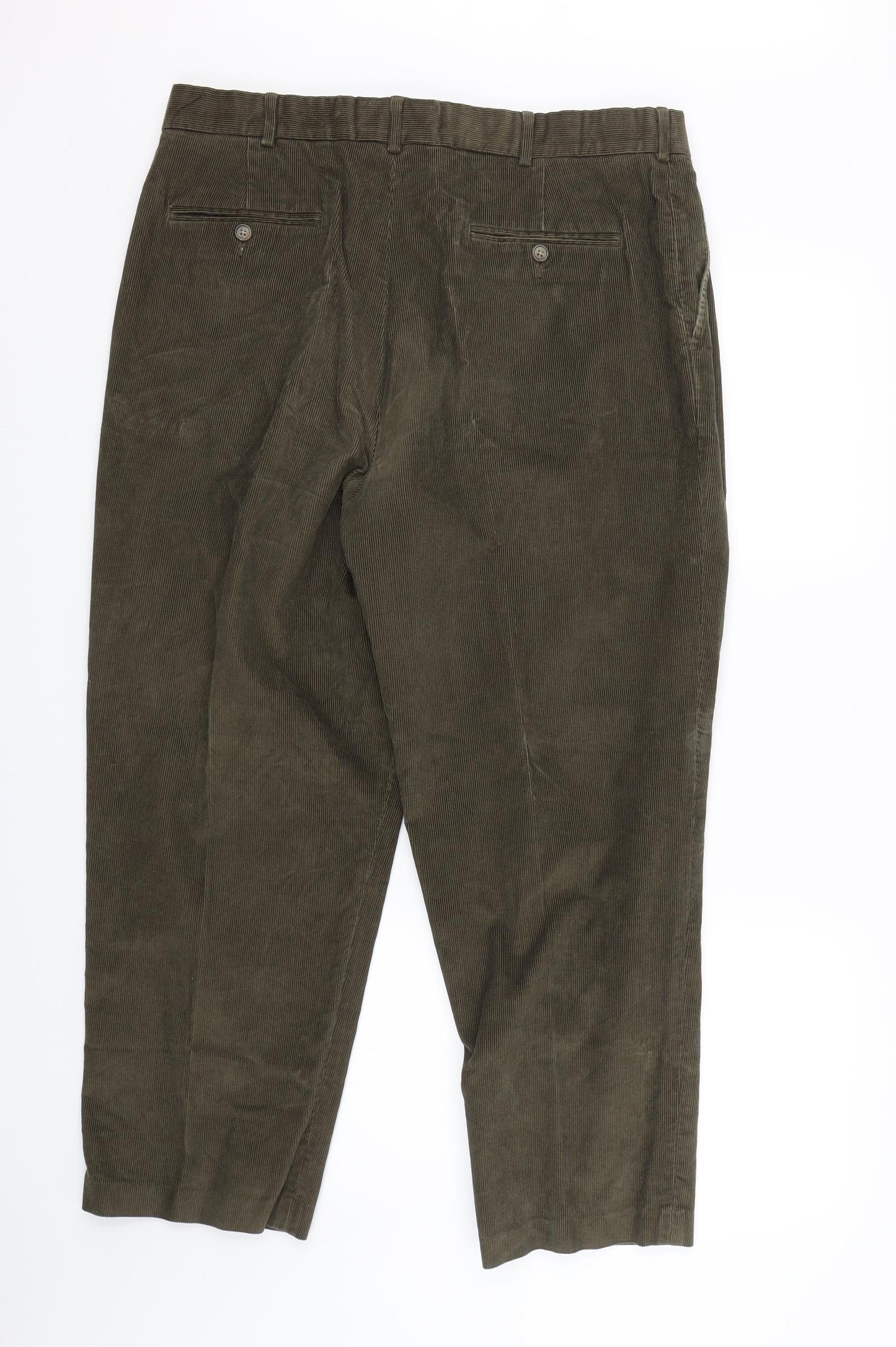 Lands End Mens Brown  Corduroy Trousers  Size 36 L25 in