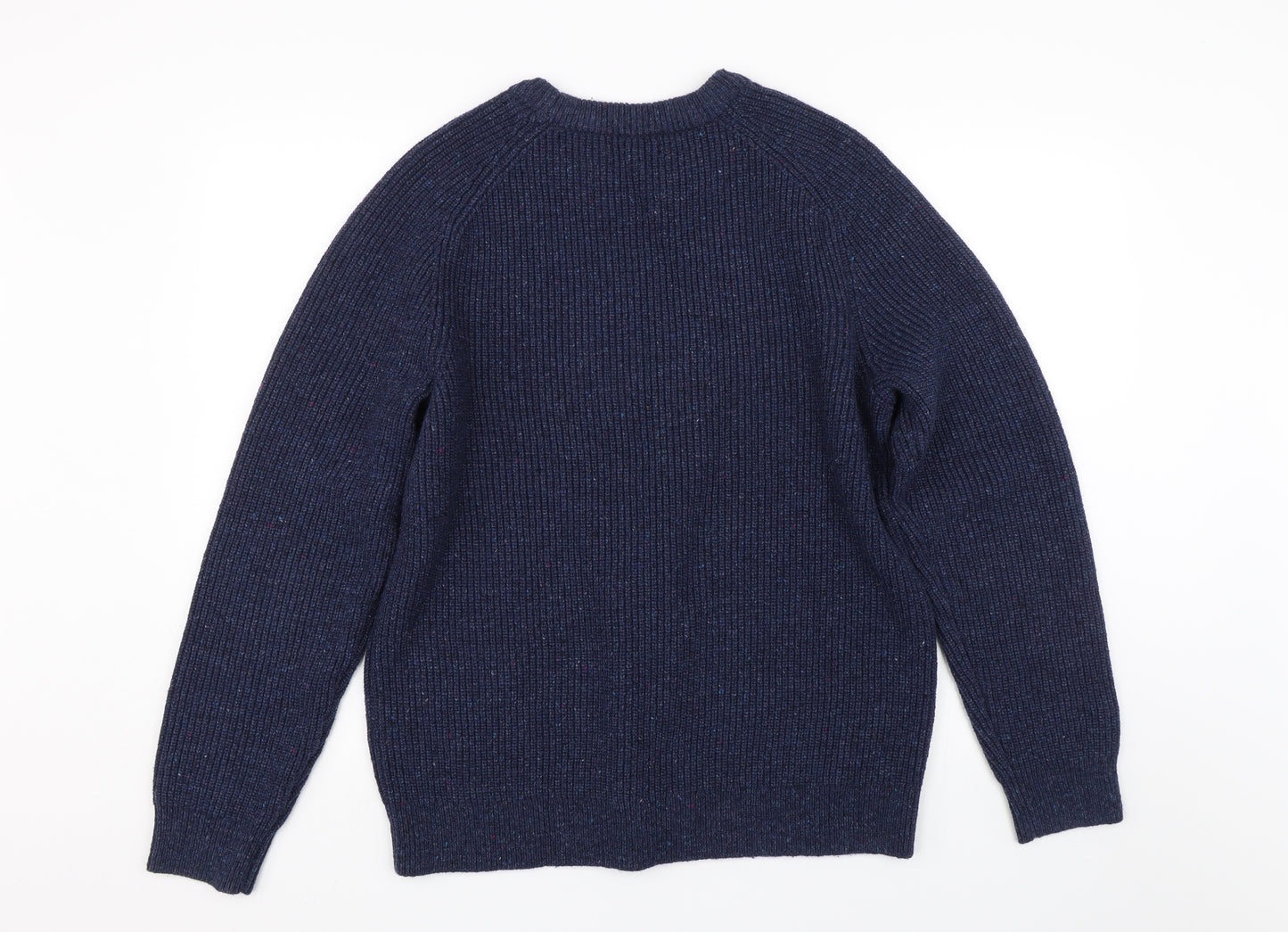 Lands end Mens Blue  Knit Pullover Jumper Size L