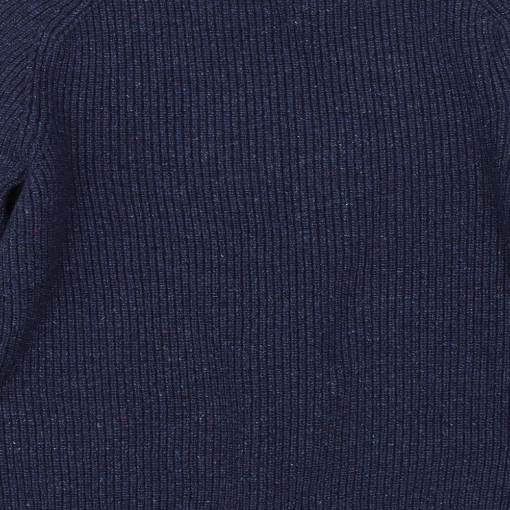 Lands end Mens Blue  Knit Pullover Jumper Size L