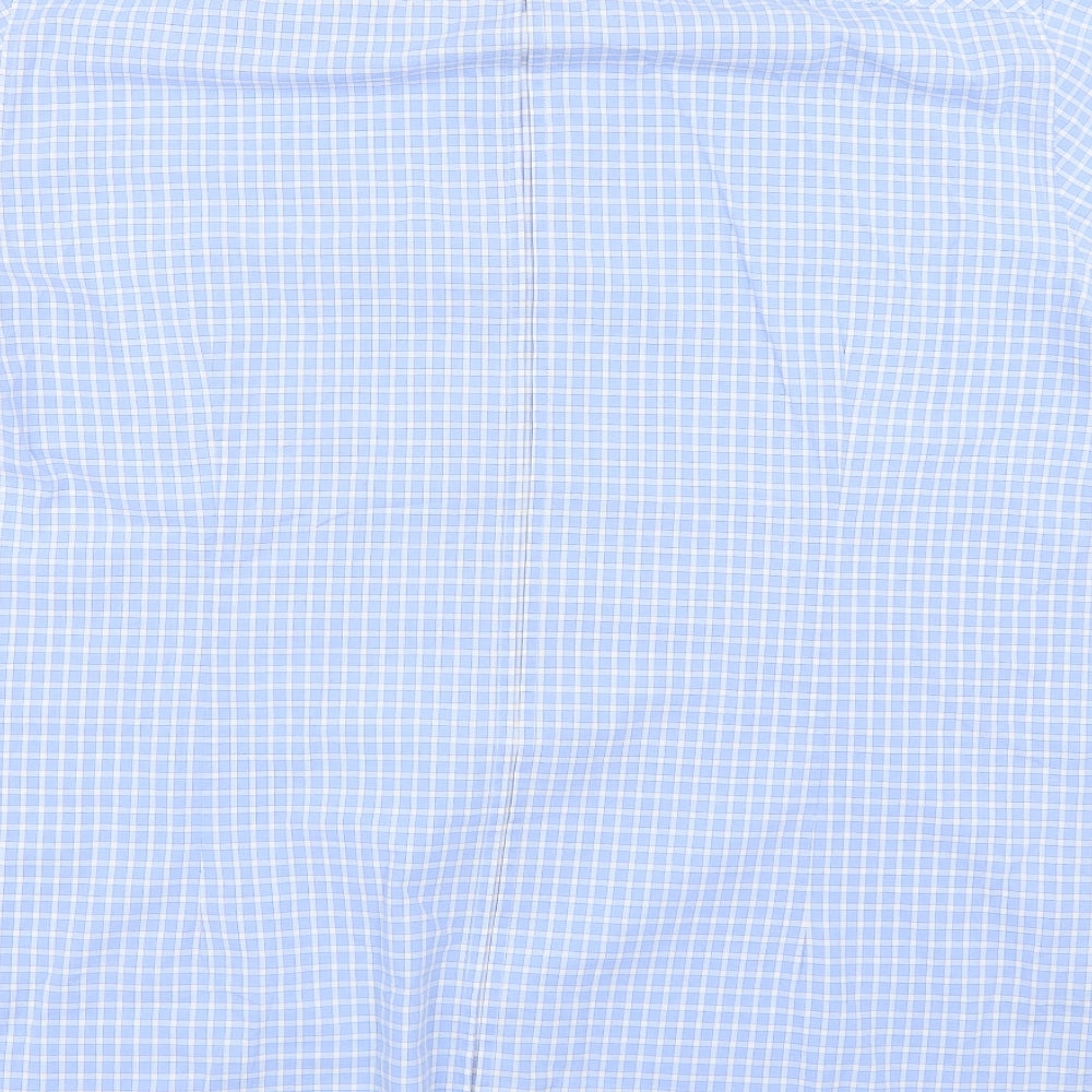 Ben Sherman Mens Blue Check   Dress Shirt Size 2XL