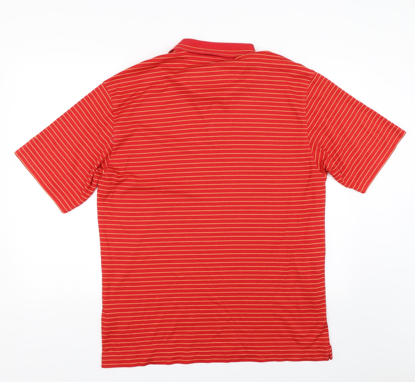 Nike Mens Red Striped   Polo Size L