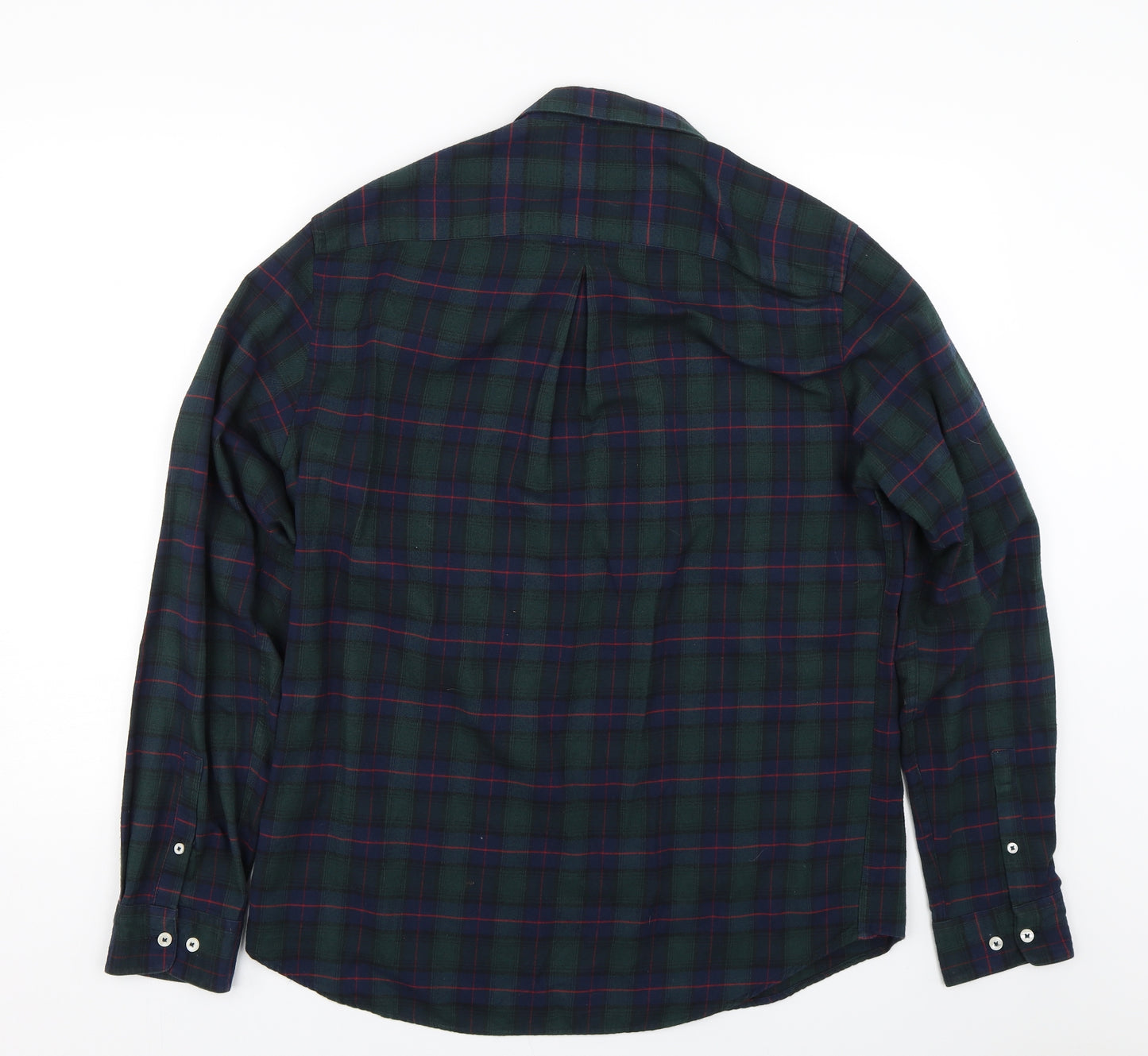 River Island Mens Green Check   Button-Up Size L