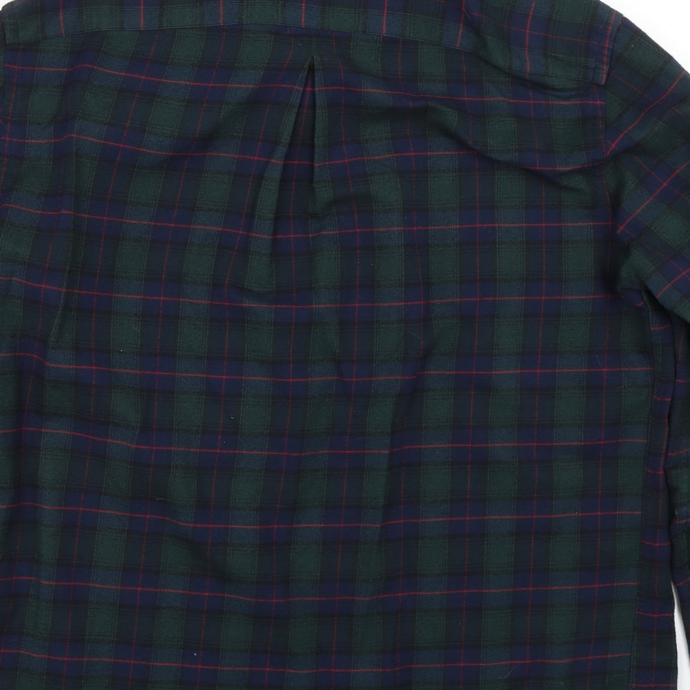 River Island Mens Green Check   Button-Up Size L