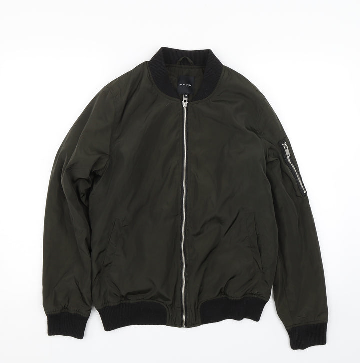 New Look Womens Green   Bomber Jacket Coat Size 10
