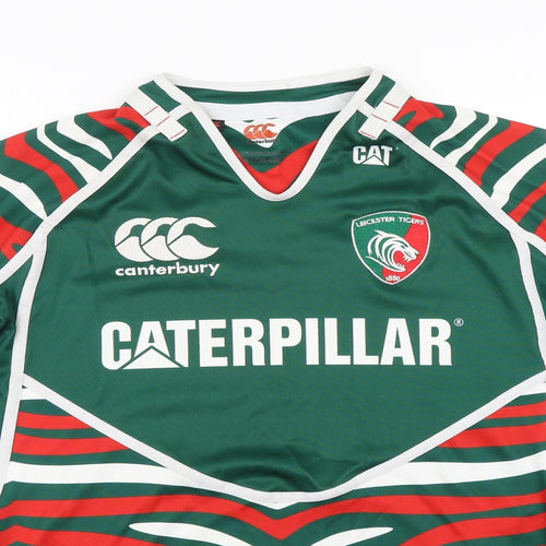 Canterbury Mens Multicoloured Animal Print  Basic T-Shirt Size L  - Leicester Tigers