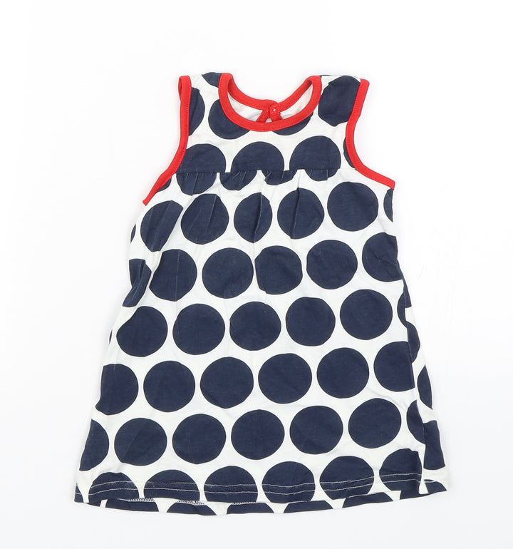 George Girls Blue Polka Dot Tank Dress Size 9-12 Months