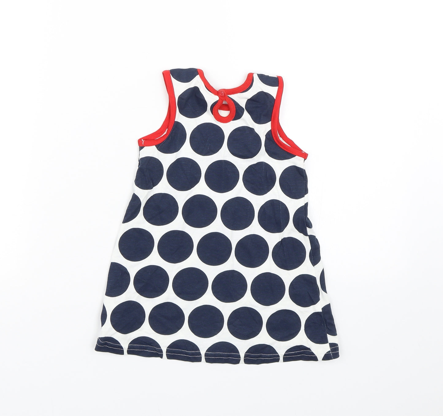 George Girls Blue Polka Dot  Tank Dress  Size 9-12 Months