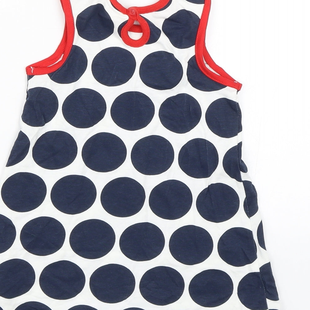 George Girls Blue Polka Dot  Tank Dress  Size 9-12 Months