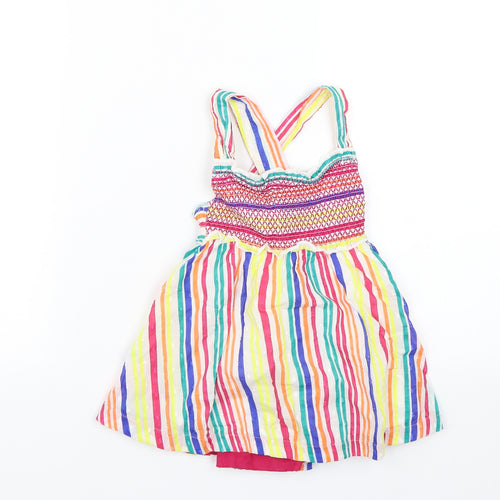 George Girls Multicoloured Striped  Tank Dress  Size 12-18 Months