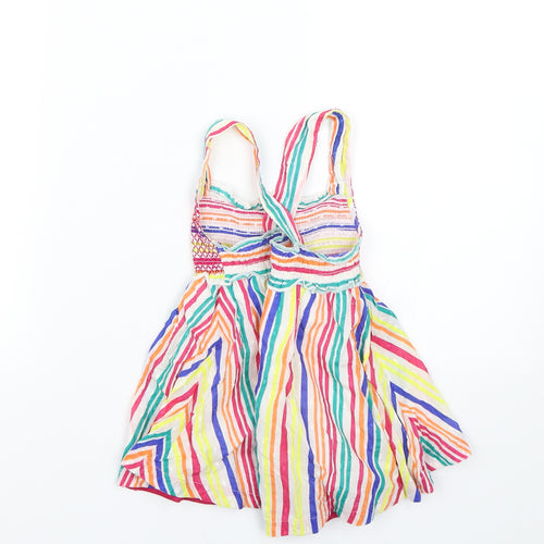George Girls Multicoloured Striped  Tank Dress  Size 12-18 Months