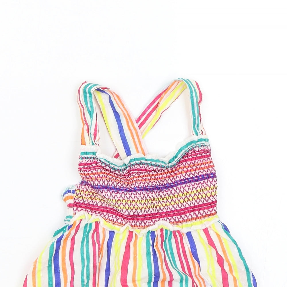 George Girls Multicoloured Striped  Tank Dress  Size 12-18 Months