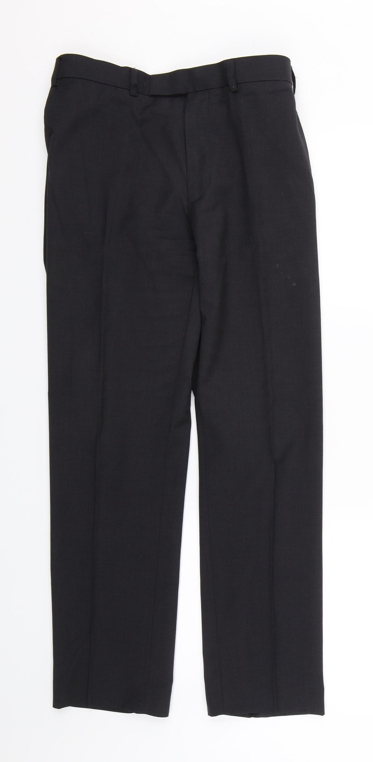 m&s Mens Black   Trousers  Size 36 L25 in