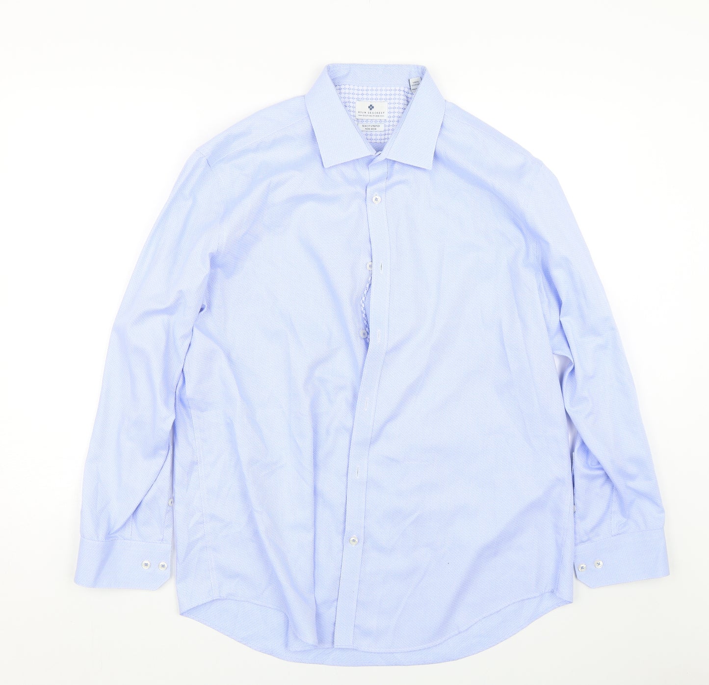 Ryan Seacrest Mens Blue    Dress Shirt Size 16.5
