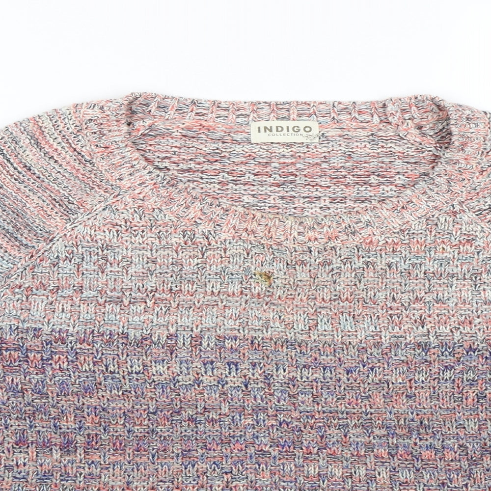 M&S Womens Multicoloured Striped Knit Pullover Jumper Size 16