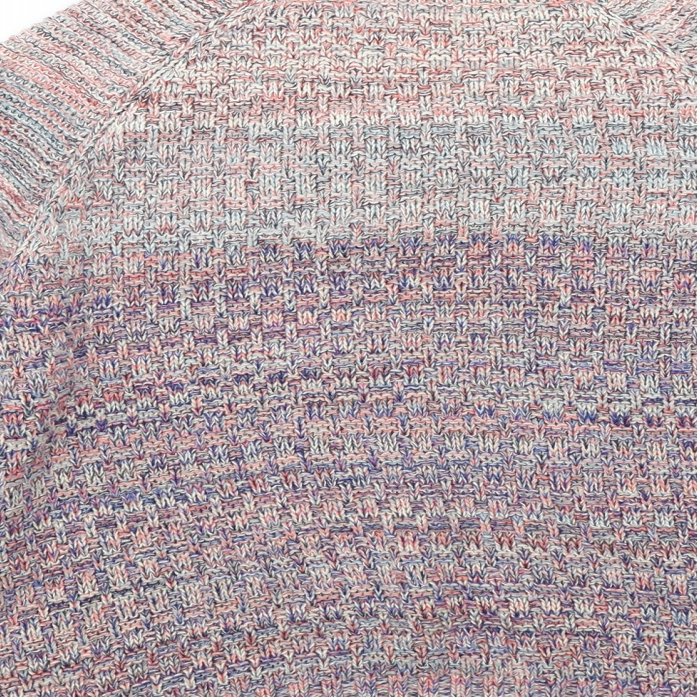 M&S Womens Multicoloured Striped Knit Pullover Jumper Size 16