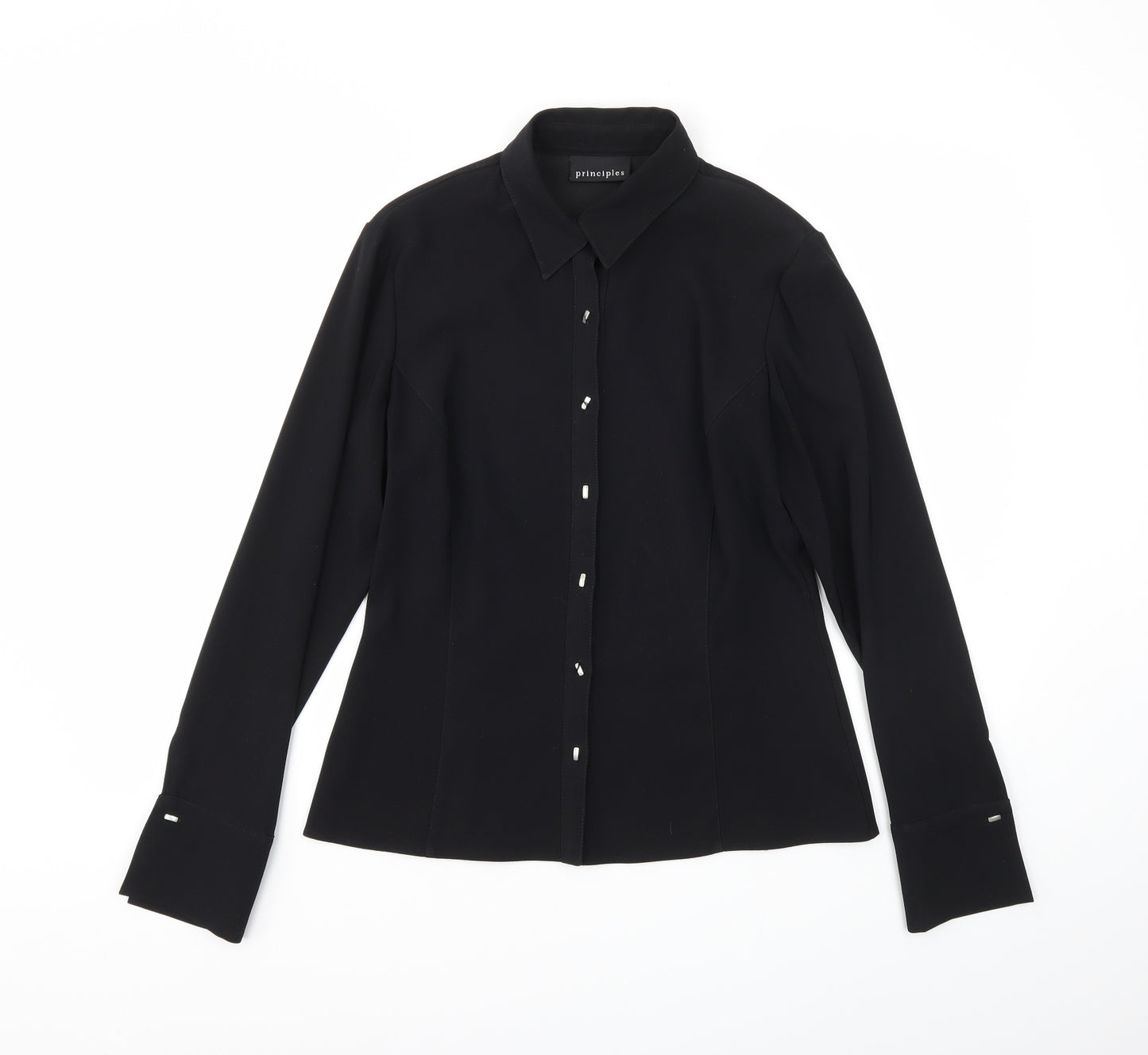 Priciples Womens Black   Basic T-Shirt Size 10