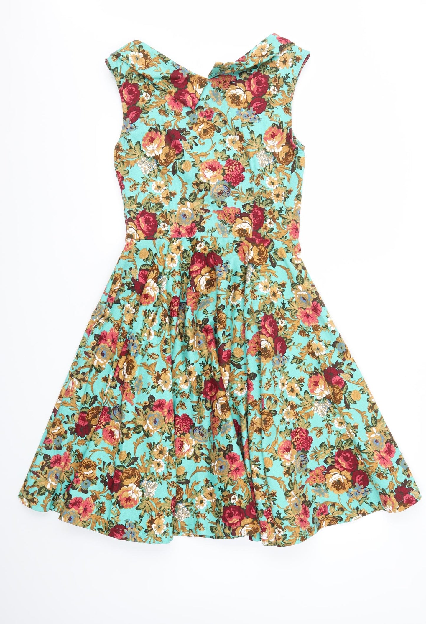 Lindy Bop Womens Multicoloured Floral  Fit & Flare  Size 12