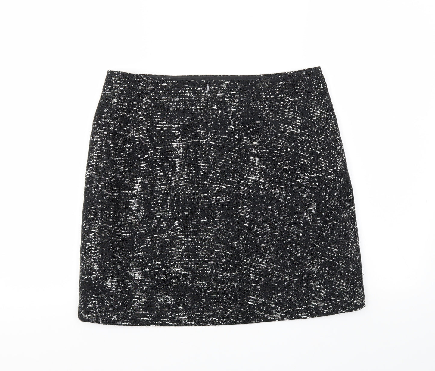 M&S Womens Black   A-Line Skirt Size 12