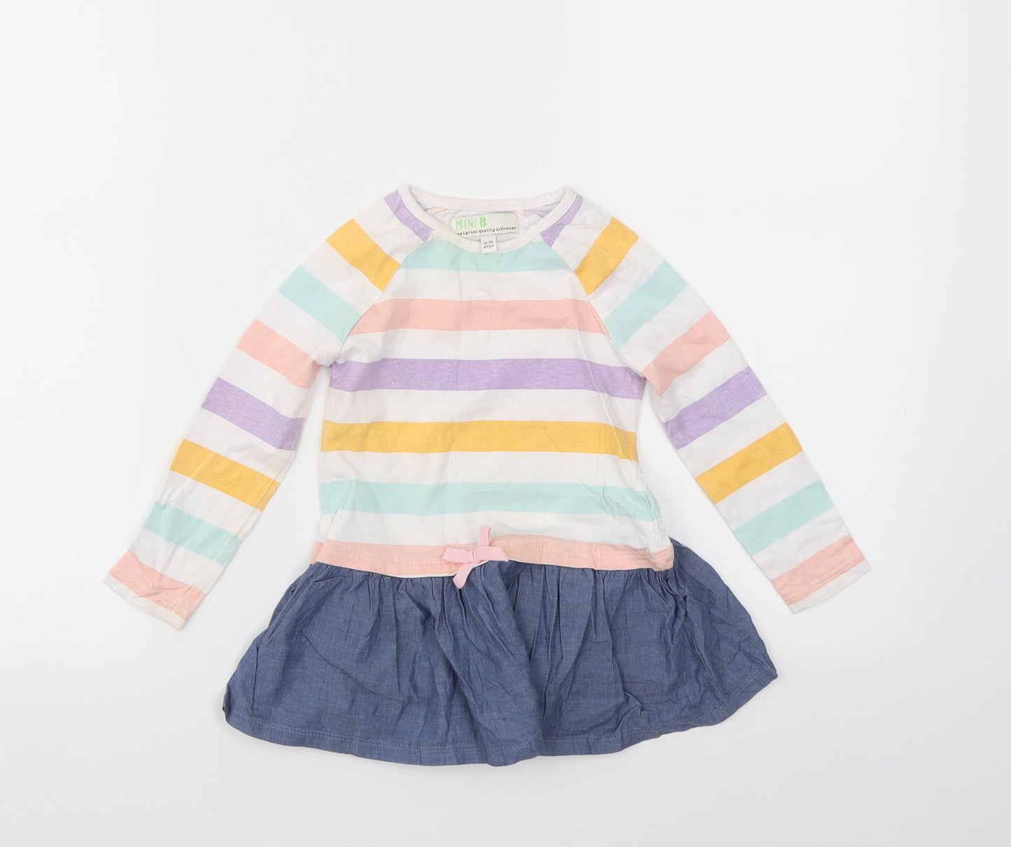 BHS Girls Multicoloured Striped  Fit & Flare  Size 12-18 Months