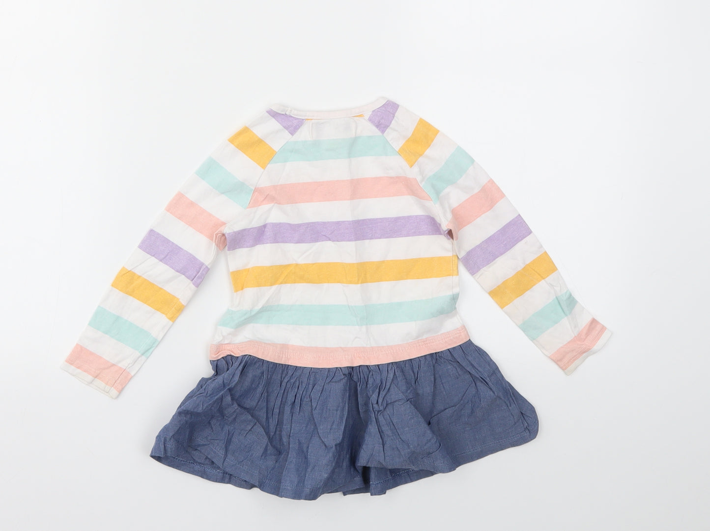 BHS Girls Multicoloured Striped  Fit & Flare  Size 12-18 Months