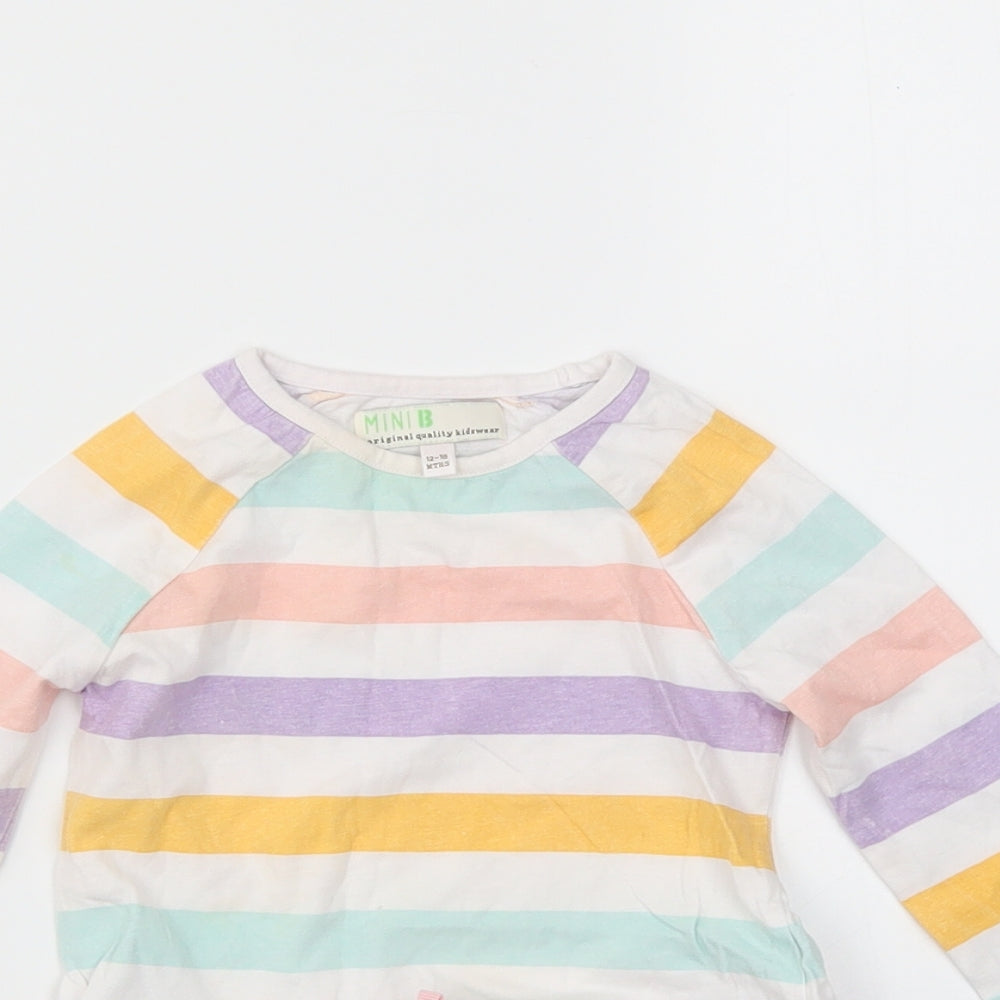 BHS Girls Multicoloured Striped  Fit & Flare  Size 12-18 Months