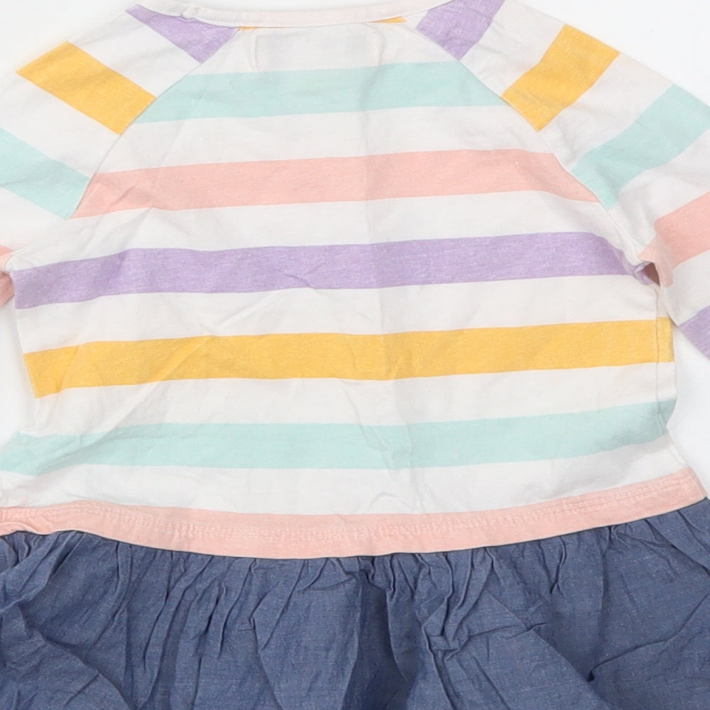BHS Girls Multicoloured Striped  Fit & Flare  Size 12-18 Months