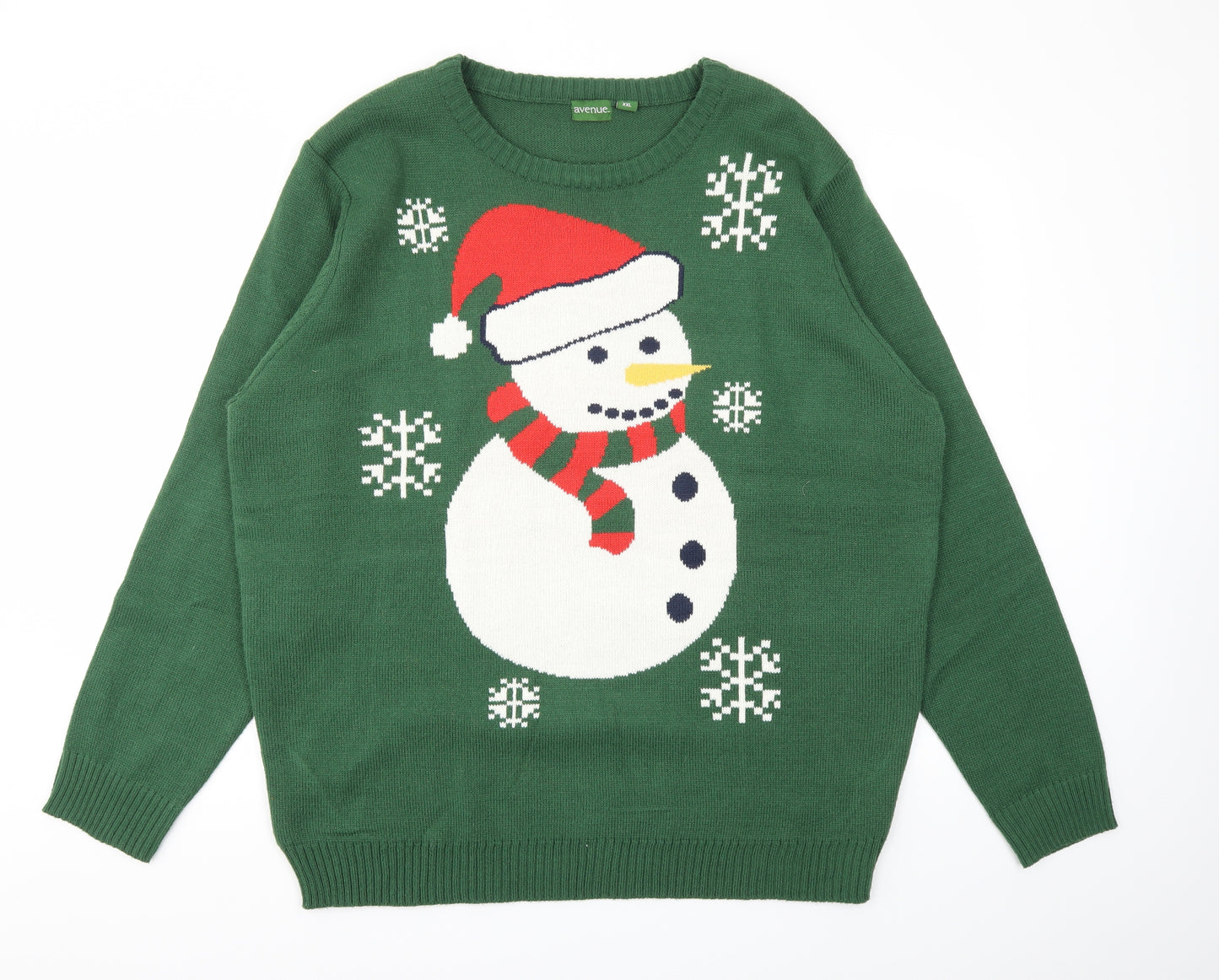 Avenue Mens Green   Pullover Sweatshirt Size 2XL