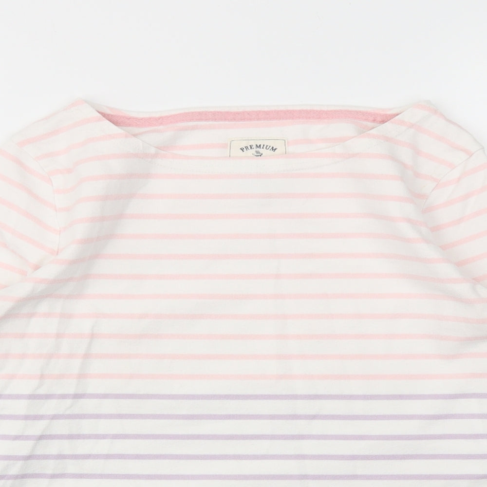 Joules Womens Multicoloured Striped  Basic T-Shirt Size 12